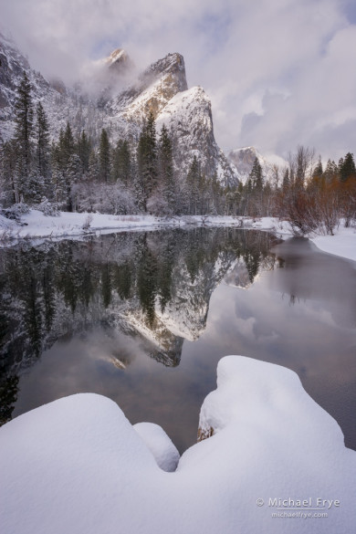 Three Brothers on a winter afternoon, Yosemite NP, CA, USA