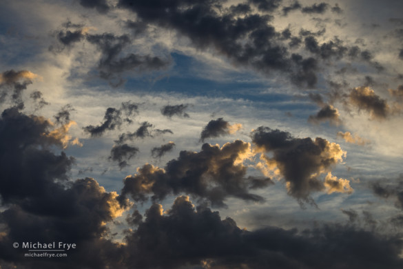 Sunset clouds, Mariposa County, CA, USA