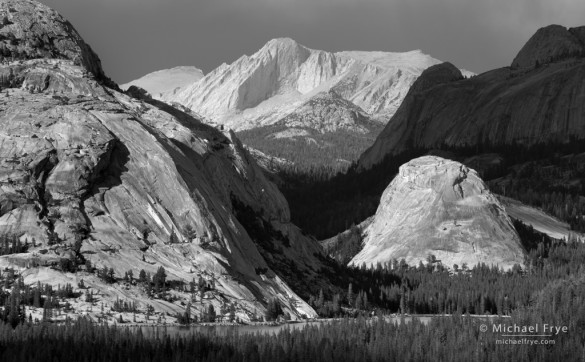 Mt. Conness, Polly Dome, Pywiack Dome, and Tenaya Lake from Olmsted Pt., Yosemite NP, CA, USA