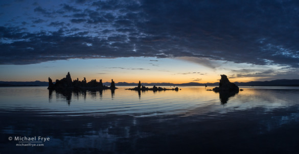 Pre-dawn light and clouds at South Tufa, Mono Lake, CA, USA