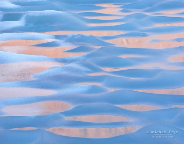 Melting ice, Gaylor Lakes, Yosemite NP, CA, USA