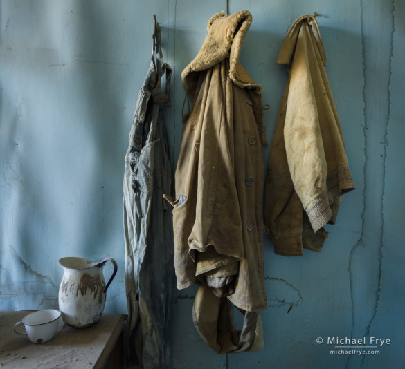 Bedroom details, Wheaton and Hollis Hotel, Bodie State Historic Park, CA, USA