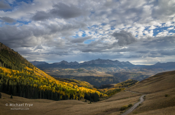 Autumn afternoon in the mountains near Telluride, CO, USA