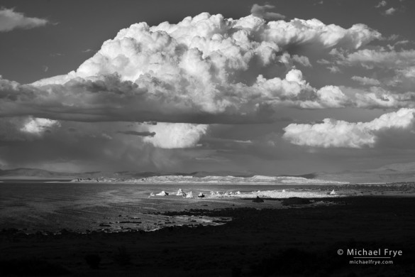 Storm cloud over Mono Lake, CA, USA