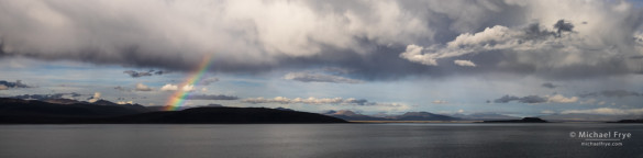 Rainbow over Black Point, Mono Lake, CA, USA