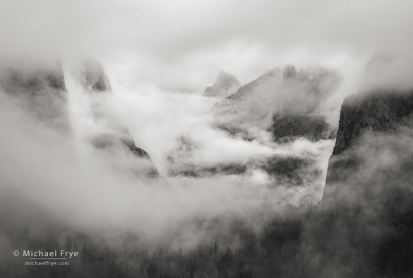 Half Dome through the mist from Tunnel View, Yosemite NP, CA, USA