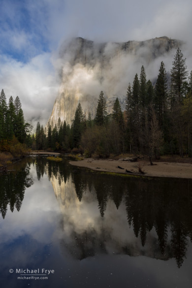 El Capitan, mist, and the Merced River, Yosemite NP, CA, USA