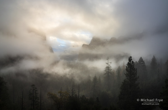 Misty sunrise  from Tunnel View, Yosemite NP, CA, USA