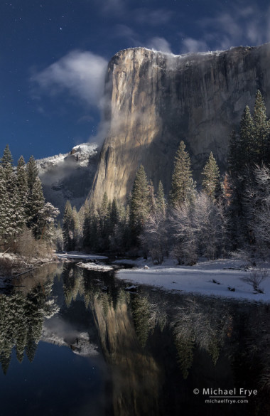 El Capitan by moonlight, Yosemite NP, CA, USA