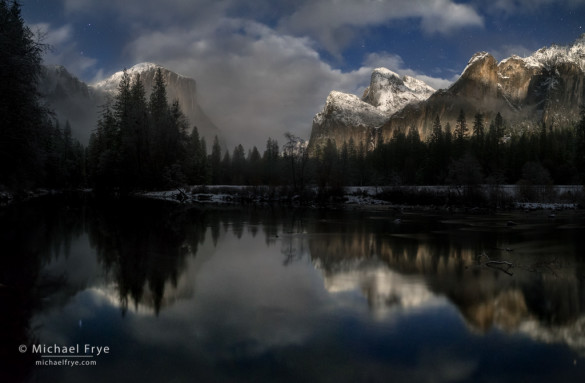 Gates of the Valley by moonlight, Yosemite NP, CA, USA