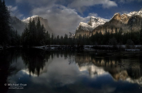 Gates of the Valley by moonlight, Yosemite NP, CA, USA