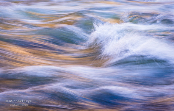 Waves in the Merced River near Happy Isles, Yosemite NP, CA, USA