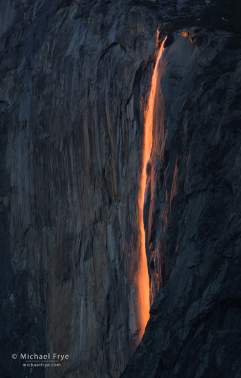 Horsetail Fall at sunset, Yosemite NP, CA, USA