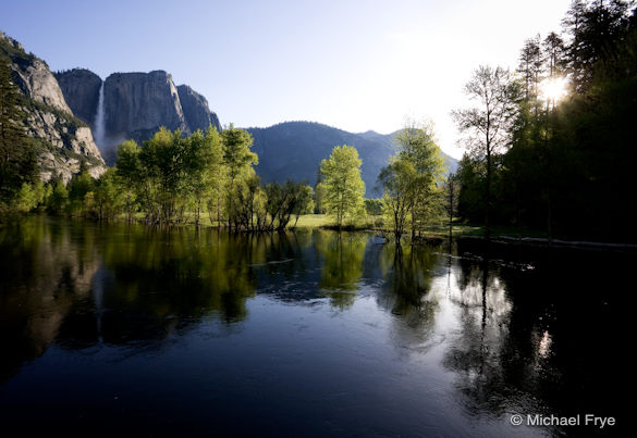 20017 Spring morning, Yosemite Falls and the Merced River
