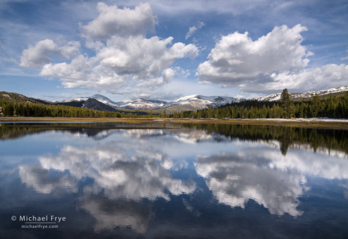 Clouds and reflections, Tuolumne Meadows, Yosemite NP, CA, USA