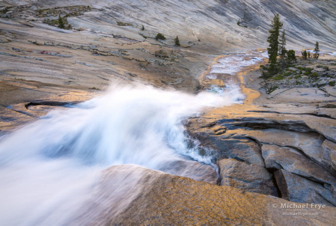 Creek cascading through a granite bowl, Yosemite NP, CA, USA