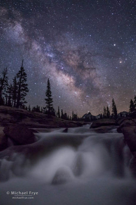 Milky Way over the Tuolumne River, Yosemite NP, CA, USA