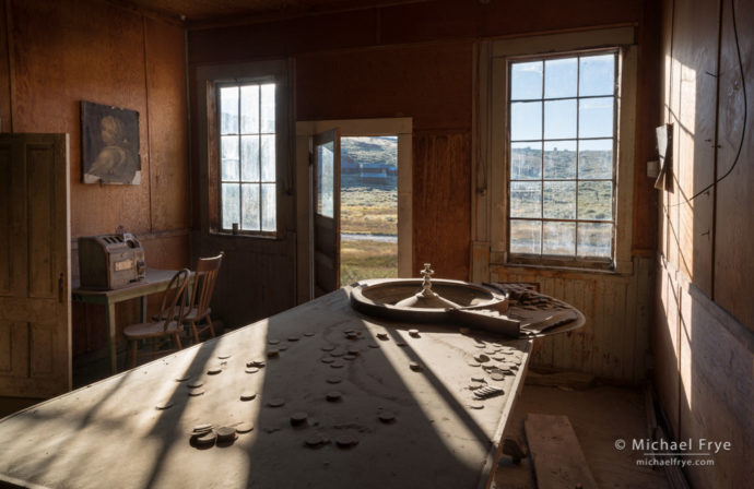 Morning light in the Sam Leon Bar, Bodie State Historic Park, CA, USA