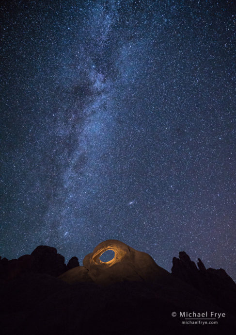 Milky Way over an arch in the Alabama Hills, near Lone Pine, CA, USA