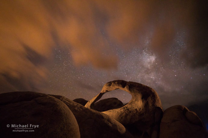 Mobius Arch at night, Alabama Hills, CA, USA