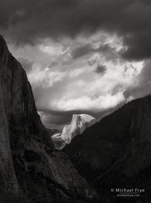 18. Half Dome and clouds, late afternoon, Yosemite NP, CA, USA