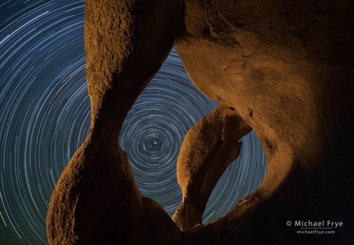 34. Arches and star trails, Alabama Hills, CA, USA