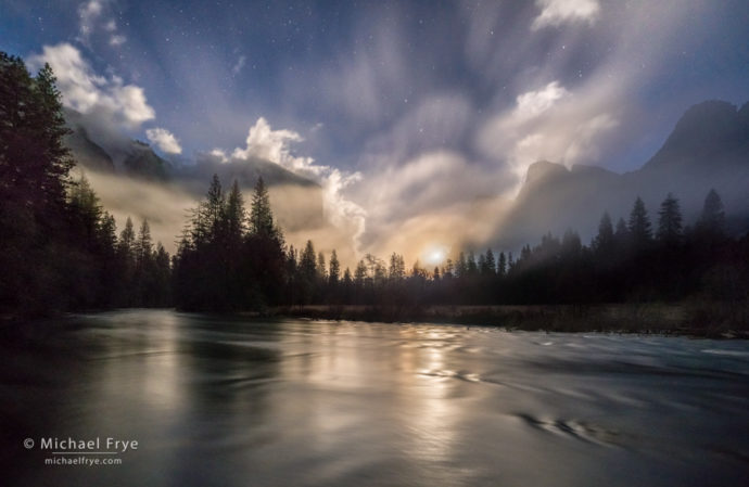 Moonrise from Gates of the Valley, Yosemite NP, CA, USA