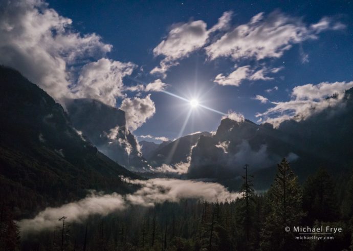 46. Moon over Yosemite Valley, Yosemite NP, CA, USA