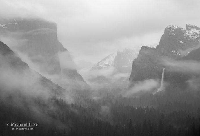 Misty afternoon, Tunnel View, Yosemite NP, CA, USA