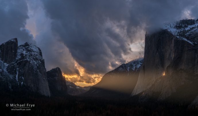 Sunbeam on El Capitan, Yosemite NP, CA, USA