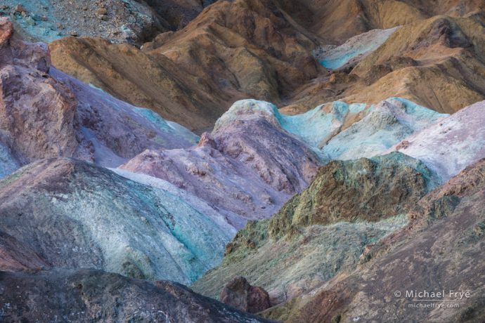 Forms and colors at Artist's Palette, Death Valley NP, CA, USA