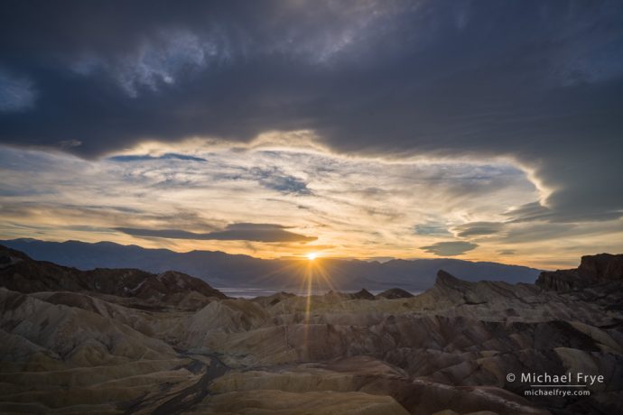 Sunset from Zabriskie Point, Death Valley NP, CA, USA