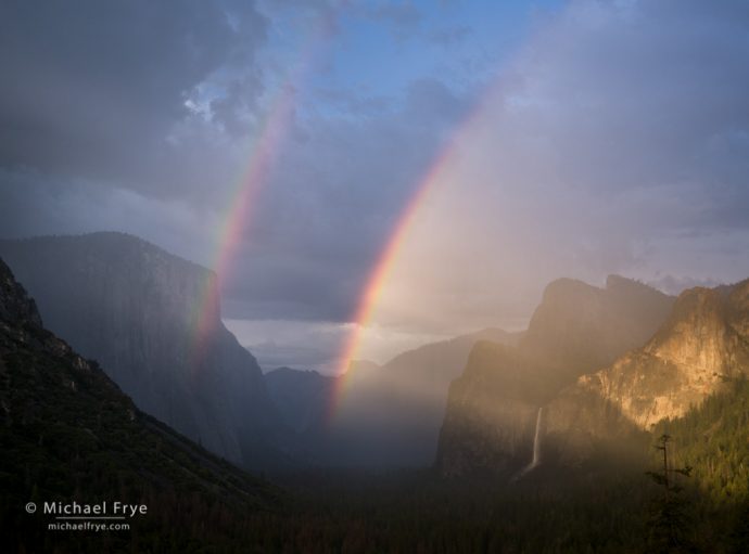 Double rainbow from Tunnel View, Yosemite NP, CA, USA