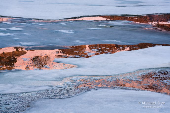 Deep Freeze High Country: Ice and reflections on Tioga Lake, Inyo NF, CA, USA