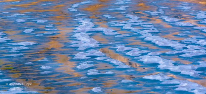Deep Freeze High Country: Patterns in melting ice, Saddlebag Lake, Inyo NF, CA, USA