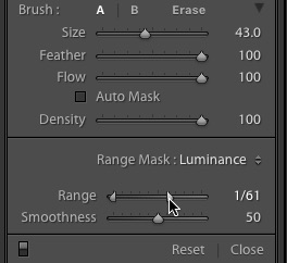 Big Lightroom News!: Lightroom Classic or CC, The Range sliders control the range of tones (from 0 to 100) affected by the adjustment. The Smoothness slider further refines the selection.