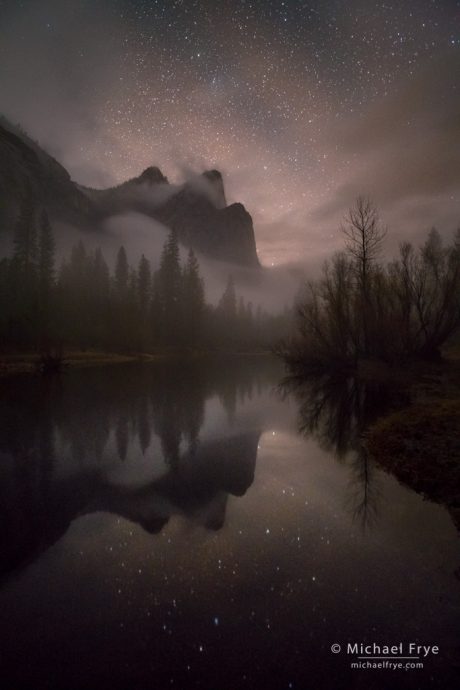 Three Brothers at night, Yosemite NP, CA, USA