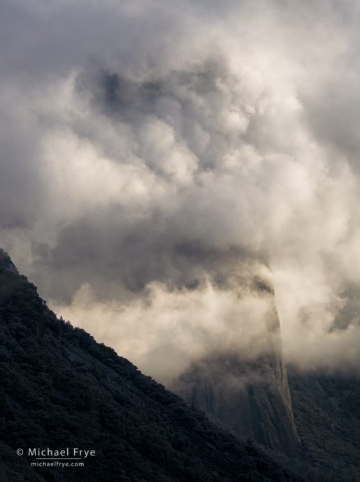 El Capitan wrapped in mist, Yosemite NP, CA, USA