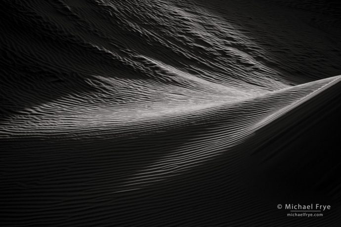 Practicing Compositional Skills using Abstract Vision: Dune textures, Mesquite Flat Dunes, Death Valley NP, CA, USA