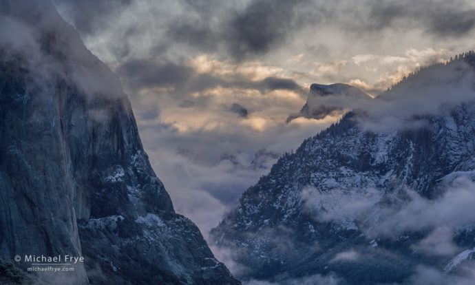 Adapting Your Composition: Half Dome through the mist from Tunnel View, Yosemite NP, CA, USA