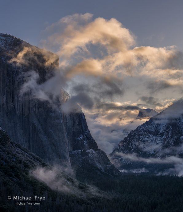 Composition: Clouds and mist from Tunnel View, Yosemite NP, CA, USA