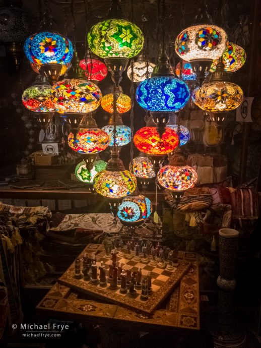 Lanterns in a shop window, Carmel-by-the-Sea, CA, USA