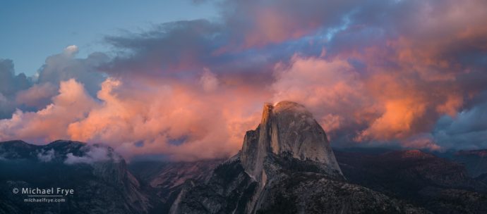 Sunset panorama from Glacier Point, Yosemite NP, CA, USA