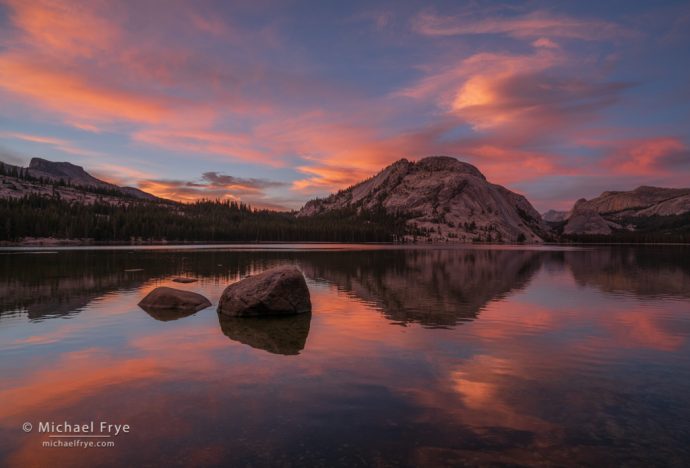 Sunset, Tenaya Lake, Yosemite NP, CA, USA