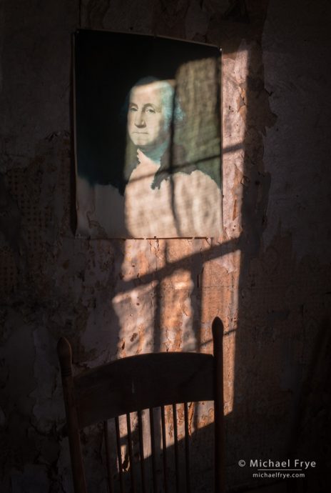 Portait of George Washington, Lottie Johl house, Bodie SHP, CA, USA