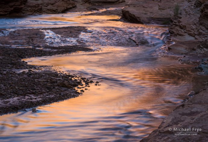 Zigzag creek reflections, Utah, USA