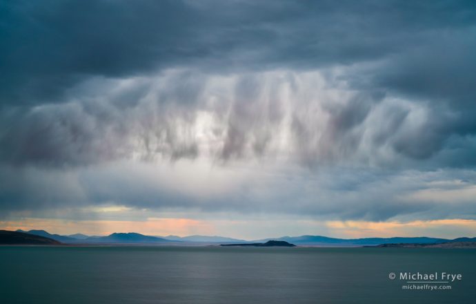 23. Storm clouds over Mono Lake, California