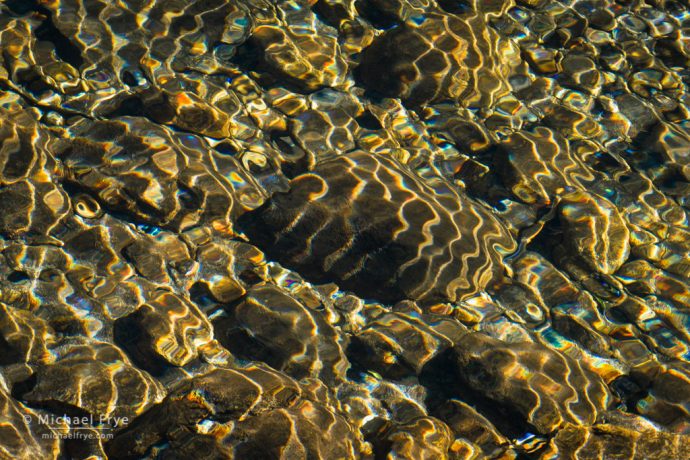 32. Rocks and ripples in the Merced River, Yosemite