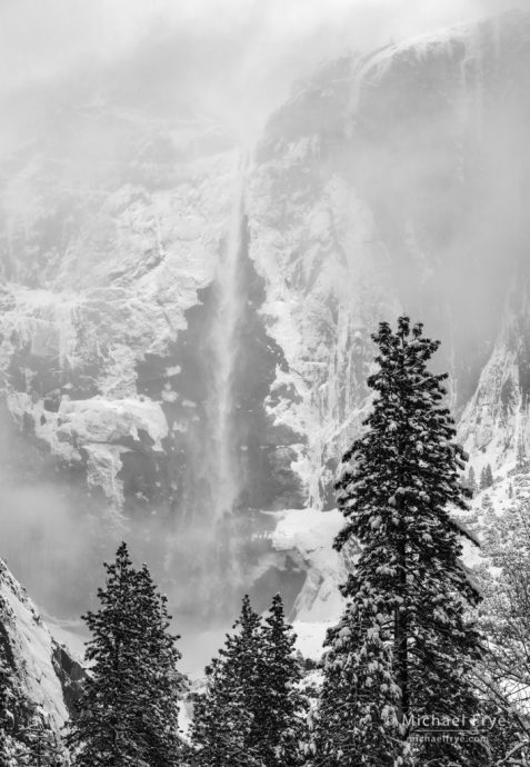 Upper Yosemite Fall in winter, Yosemite NP, CA, USA