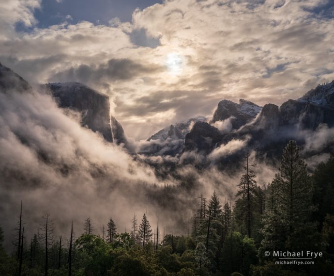 Clearing storm, spring, Yosemite NP, CA, USA